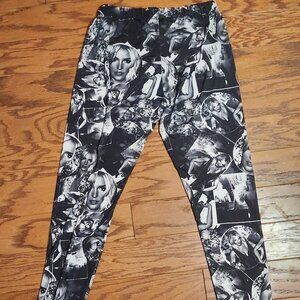 Britney Spears Women Medium (M) Leggings Elastic Waist Pull On Y2K Portrait